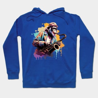 Monkey Playing Saxophone Hoodie